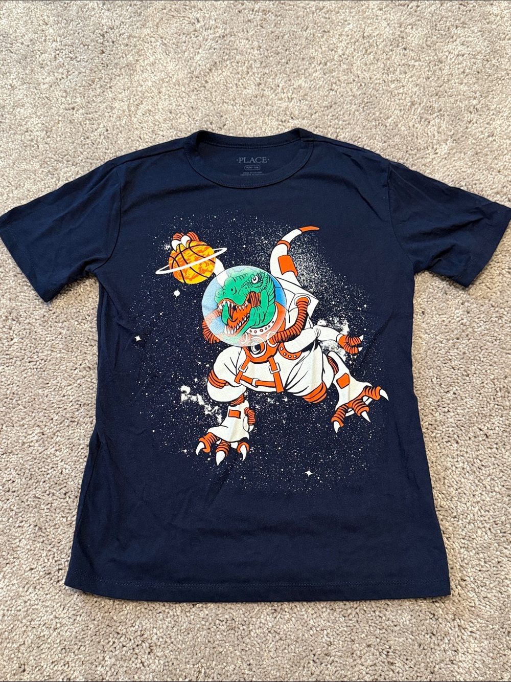 The Children's Place Navy Astronaut Dino Graphic Tee